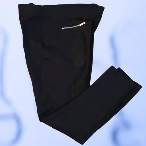 Karl Lagerfeld Paris Black Velour Soft Pull-On Style Pants Sz XL/16 - Picture 1 of 6